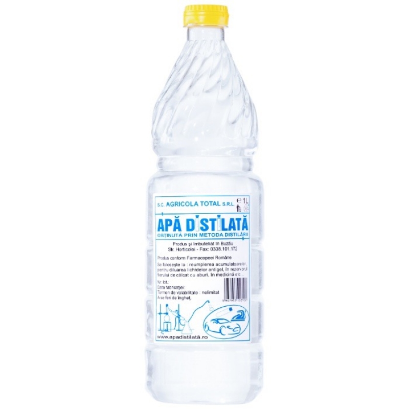 Vindem apă distilată ( obținută prin metoda distilării )
